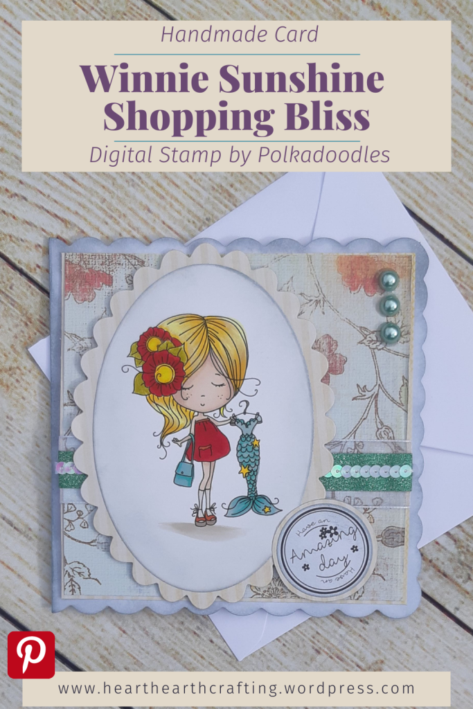 Winnie Sunshine Delight Shopping Bliss Handmade Card - Pinterest Pin